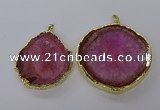 NGP3775 45*50mm - 55*60mm freeform druzy agate pendants
