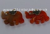 NGP3871 30*45mm - 35*50mm elephant agate gemstone pendants