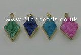 NGP4080 25*35mm - 28*40mm diamond druzy quartz pendants