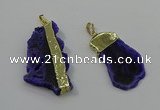 NGP4132 25*35mm - 40*50mm freeform druzy quartz pendants wholesale