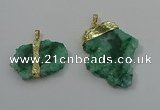 NGP4135 25*35mm - 40*50mm freeform druzy quartz pendants wholesale