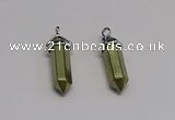 NGP5400 8*30mm sticks pyrite gemstone pendants wholesale