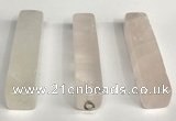 NGP5765 12*52mm cuboid rose quartz pendants wholesale