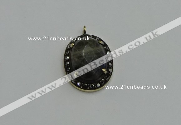 NGP6096 20*25mm - 22*30mm oval labradorite pendants wholesle