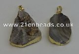 NGP6286 25*35mm - 35*45mm freeform druzy agate pendants