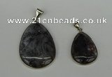 NGP6385 18*25mm - 30*40mm flat teardrop agate pendants