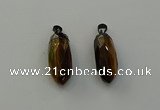 NGP6444 12*24mm - 15*30mm faceted bullet yellow tiger eye pendants