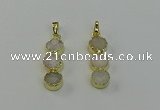 NGP6528 10*32mm druzy agate gemstone pendants wholesale