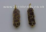 NGP6737 13*40mm sticks smoky quartz gemstone pendants wholesale