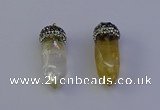 NGP7058 12*30mm - 15*35mm faceted bullet citrine pendants