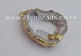 NGP7388 45*50mm - 50*55mm freeform druzy agate pendants