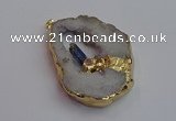 NGP7392 45*50mm - 50*55mm freeform druzy agate pendants