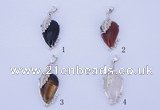 NGP754 5PCS 18*40mm gemstone pendants with brass setting