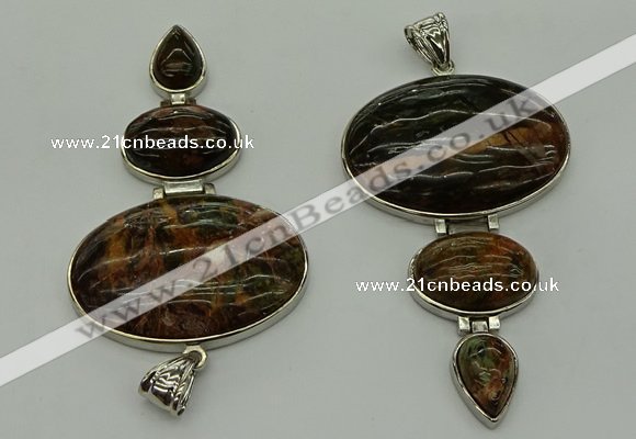 NGP8036 50*82mm - 52*86mm Africa stone pendant set jewelry