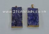 NGP8523 25*50mm - 27*53mm rectangle druzy agate pendants