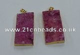 NGP8525 25*50mm - 27*53mm rectangle druzy agate pendants