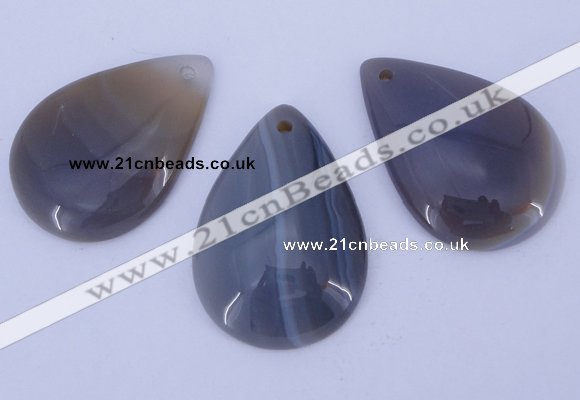 NGP875 5PCS 28*38mm flat teardrop agate gemstone pendants wholesale