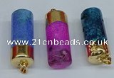 NGP8770 18*40mm tube agate gemstone pendants wholesale