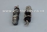 NGP8800 13*40mm tube agate gemstone pendants wholesale