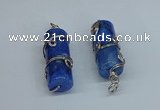 NGP8820 18*45mm tube agate gemstone pendants wholesale