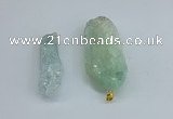 NGP8884 16*38mm - 25*60mm sticks crackle quartz pendants wholesale