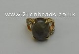 NGR2015 10*15mm faceted oval labradorite gemstone rings