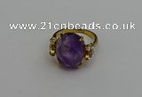 NGR2062 10*15mm faceted oval amethyst gemstone rings wholesale