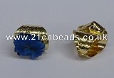 NGR389 18*25mm - 22*28mm freeform druzy agate gemstone rings