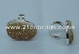 NGR61 25*30mm - 30*40mm freeform plated druzy agate rings