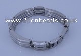 SSB59 8.5 inches 12mm width white rubber & 304 stainless steel bracelet
