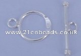 SSC14 5pcs 12mm donut 925 sterling silver toggle clasps