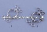 SSC211 5pcs three-strand 13.5mm 925 sterling silver spring rings clasps
