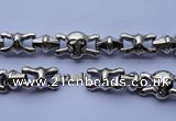 SSN09 21.5 inches skull shape 304 stainless steel necklace wholesale