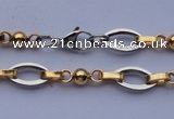 SSN20 21.5 inches gold plated 304 stainless steel necklace wholesale