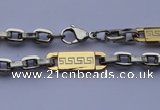 SSN24 21.2 inches gold plated 304 stainless steel necklace wholesale