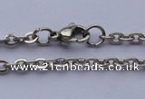 SSN40 19.5 inches 2.5mm width 304 stainless steel necklace wolesale