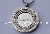 SSP04 4*31mm 304 stainless steel with clear rhinestones pendant