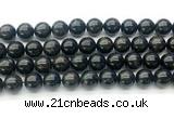 CAE324 15.5 inches 12mm round astrophyllite gemstone beads