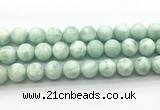 CAS305 15.5 inches 14mm round snowflake angelite gemstone beads