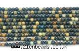 CAZ15 15.5 inches 4mm round azurite gemstone beads