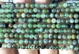 CGJ520 15 inches 4mm round Xinjiang green jade beads wholesale