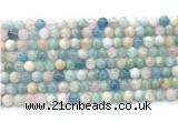 CMG501 15.5 inches 6mm round morganite gemstone beads