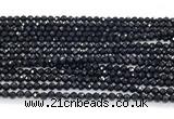 CON120 15.5 inches 2mm faceted round black onyx gemstone beads