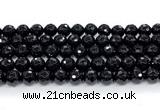 CON126 15.5 inches 10mm faceted round black onyx gemstone beads