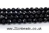 CON127 15.5 inches 12mm faceted round black onyx gemstone beads