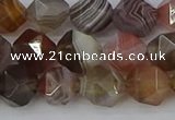 CAA1008 15.5 inches 8mm faceted nuggets botswana agate beads