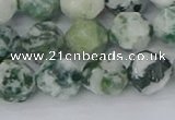 CAA1022 15.5 inches 10mm faceted nuggets tree agate beads