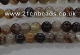 CAA1035 15.5 inches 4mm round dragon veins agate beads wholesale