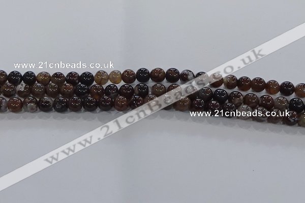 CAA1036 15.5 inches 6mm round dragon veins agate beads wholesale