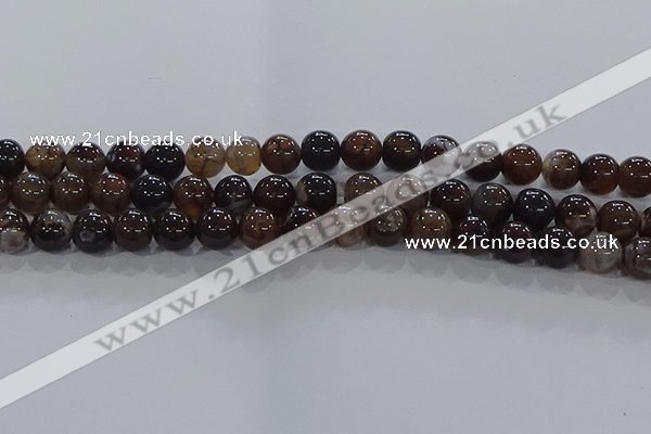 CAA1038 15.5 inches 10mm round dragon veins agate beads wholesale